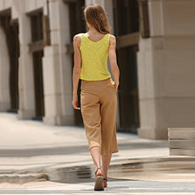 Muat gambar ke penampil Galeri, Simple Scoop Collar Sleeveless Cotton Blend Women Tank Top