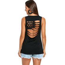 将图片加载到图库查看器,American Flag Back Sleeveless T-shirt