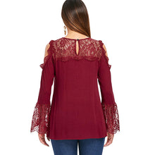 Muat gambar ke penampil Galeri, Open Shoulder Lace Insert Blouse