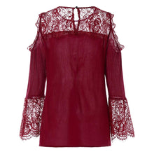 Muat gambar ke penampil Galeri, Open Shoulder Lace Insert Blouse