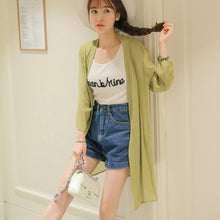 โหลดรูปภาพลงในเครื่องมือใช้ดูของ Gallery 【DPS1688】F0999-防晒衣2020新款春夏季女装雪纺衫韩版女士薄空调衫打底衫上衣