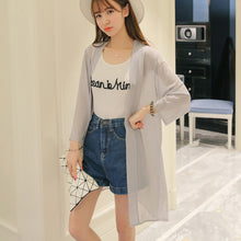 โหลดรูปภาพลงในเครื่องมือใช้ดูของ Gallery 【DPS1688】F0999-防晒衣2020新款春夏季女装雪纺衫韩版女士薄空调衫打底衫上衣