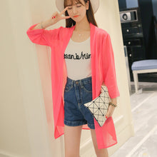 โหลดรูปภาพลงในเครื่องมือใช้ดูของ Gallery 【DPS1688】F0999-防晒衣2020新款春夏季女装雪纺衫韩版女士薄空调衫打底衫上衣