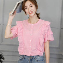โหลดรูปภาพลงในเครื่องมือใช้ดูของ Gallery 【DPS1688】C771RX-2020春夏新款女装时尚显瘦衬衫韩版休闲百搭纯色百搭雪纺衫
