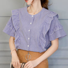 โหลดรูปภาพลงในเครื่องมือใช้ดูของ Gallery 【DPS1688】C771RX-2020春夏新款女装时尚显瘦衬衫韩版休闲百搭纯色百搭雪纺衫
