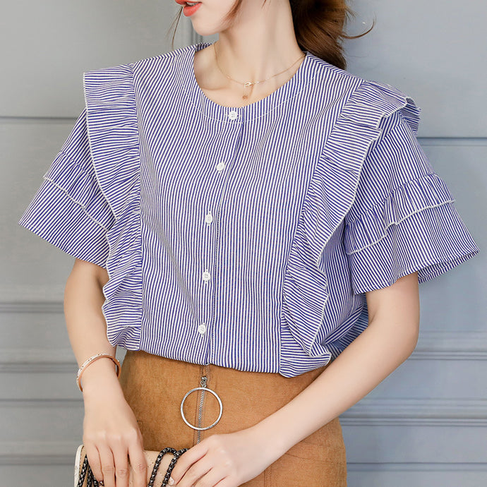 【DPS1688】C771RX-2020春夏新款女装时尚显瘦衬衫韩版休闲百搭纯色百搭雪纺衫