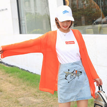 โหลดรูปภาพลงในเครื่องมือใช้ดูของ Gallery 【DPS1688】F767RX-2020春夏新款韩版雪纺衫长袖防晒衣女士薄空调衫打底衫上衣
