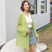 โหลดรูปภาพลงในเครื่องมือใช้ดูของ Gallery 【DPS1688】768RX-2020春夏新款韩版雪纺衫长袖女士薄空调衫打底衫长款防晒衣
