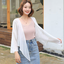 โหลดรูปภาพลงในเครื่องมือใช้ดูของ Gallery 【DPS1688】764RX-2020春夏新款韩版雪纺衫长袖防晒衣女士薄上衣空调衫打底衫
