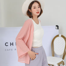 โหลดรูปภาพลงในเครื่องมือใช้ดูของ Gallery 【DPS1688】765RX-2020春夏新款韩版雪纺衫长袖防晒衣女士薄上衣空调衫打底衫
