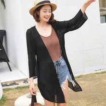 โหลดรูปภาพลงในเครื่องมือใช้ดูของ Gallery 【DPS1688】F766RX-2020春夏新款韩版雪纺衫长袖防晒衣女士薄空调衫打底衫上衣
