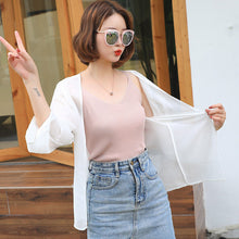 Load image into Gallery viewer, 【DPS1688】F765RX-2020春夏新款韩版雪纺衫长袖防晒衣女士薄上衣空调衫打底衫
