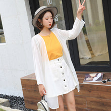 โหลดรูปภาพลงในเครื่องมือใช้ดูของ Gallery 【DPS1688】F766RX-2020春夏新款韩版雪纺衫长袖防晒衣女士薄空调衫打底衫上衣
