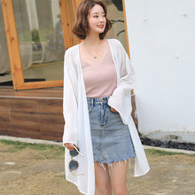 โหลดรูปภาพลงในเครื่องมือใช้ดูของ Gallery 【DPS1688】768RX-2020春夏新款韩版雪纺衫长袖女士薄空调衫打底衫长款防晒衣
