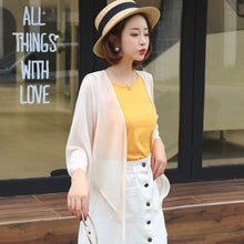 โหลดรูปภาพลงในเครื่องมือใช้ดูของ Gallery 【DPS1688】764RX-2020春夏新款韩版雪纺衫长袖防晒衣女士薄上衣空调衫打底衫
