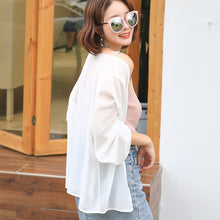 โหลดรูปภาพลงในเครื่องมือใช้ดูของ Gallery 【DPS1688】765RX-2020春夏新款韩版雪纺衫长袖防晒衣女士薄上衣空调衫打底衫
