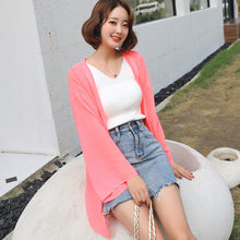 โหลดรูปภาพลงในเครื่องมือใช้ดูของ Gallery 【DPS1688】767RX-2020春夏新款韩版雪纺衫长袖防晒衣女士薄空调衫打底衫上衣
