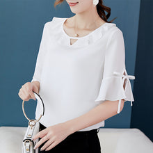 โหลดรูปภาพลงในเครื่องมือใช้ดูของ Gallery 【DPS1688】C762RX-2020春夏新款韩版女装休闲百搭长袖雪纺衫修身白衬衫上衣女
