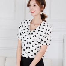 โหลดรูปภาพลงในเครื่องมือใช้ดูของ Gallery 【DPS1688】C785RX-2020春夏新款韩版女装休闲衬衣百搭打底衫短袖衬衫女雪纺衫
