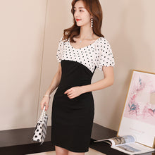 Muat gambar ke penampil Galeri, 【DPS1688】L802RX-2020新款韩版连衣裙收腰修身显瘦拼接短裙休闲时尚百搭女装
