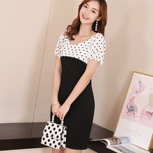 Muat gambar ke penampil Galeri, 【DPS1688】L802RX-2020新款韩版连衣裙收腰修身显瘦拼接短裙休闲时尚百搭女装
