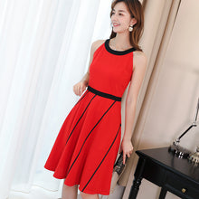 Muat gambar ke penampil Galeri, 【DPS1688】L836RX-2020春夏新款韩版大码女装休闲纯色修身显瘦百搭时尚连衣裙
