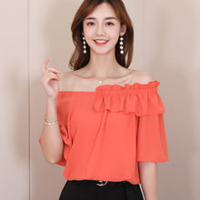 Load image into Gallery viewer, 【DPS1688】835RX-2020夏季 短袖女士衬衫 韩版纯色衬衣女大码衬衣白色修身潮
