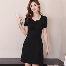 โหลดรูปภาพลงในเครื่องมือใช้ดูของ Gallery 【DPS1688】L811RX-2020春夏新款韩版修身显瘦装百搭短袖时尚纯色裙子连衣裙女
