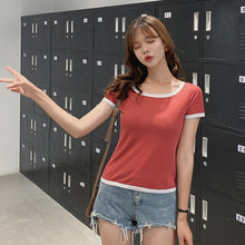 Load image into Gallery viewer, 【DPS1688】ZBT0020-短袖T恤女2020夏新款上衣白色学生宽松韩版ins超火cec百搭体恤潮T
