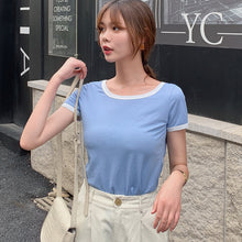 Load image into Gallery viewer, 【DPS1688】ZBT0020-短袖T恤女2020夏新款上衣白色学生宽松韩版ins超火cec百搭体恤潮T
