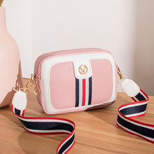 Muat gambar ke penampil Galeri, 【DPS1688】476-女士包包2020年新款彩带装饰相机包时尚百搭撞色手机包潮流小包现
