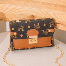 Muat gambar ke penampil Galeri, 【DPS1688】491-女式包包2020新款印花锁扣小方包时尚复古斜挎手机包赠品礼品小包
