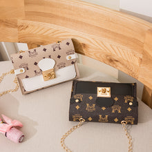 Muat gambar ke penampil Galeri, 【DPS1688】491-女式包包2020新款印花锁扣小方包时尚复古斜挎手机包赠品礼品小包
