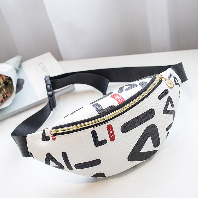 【DPS1688】493-女式包包2020新款字母撞色腰包时尚休闲胸包手机包赠品礼品小包包