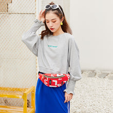 将图片加载到图库查看器，【DPS1688】493-女式包包2020新款字母撞色腰包时尚休闲胸包手机包赠品礼品小包包

