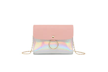 Muat gambar ke penampil Galeri, 【DPS1688】496-女包2020新款铁圈镭射撞色小方包时尚休闲斜挎手机包多多供现货潮
