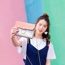 Muat gambar ke penampil Galeri, 【DPS1688】496-女包2020新款铁圈镭射撞色小方包时尚休闲斜挎手机包多多供现货潮
