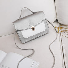 Muat gambar ke penampil Galeri, 【DPS1688】498-女式包包2020新款撞色锁扣斜挎小方包时尚休闲手提包手机包现货潮
