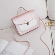 Muat gambar ke penampil Galeri, 【DPS1688】498-女式包包2020新款撞色锁扣斜挎小方包时尚休闲手提包手机包现货潮
