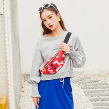 将图片加载到图库查看器，【DPS1688】493-女式包包2020新款字母撞色腰包时尚休闲胸包手机包赠品礼品小包包
