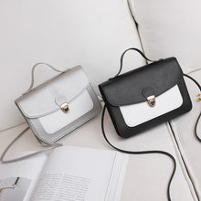 Muat gambar ke penampil Galeri, 【DPS1688】498-女式包包2020新款撞色锁扣斜挎小方包时尚休闲手提包手机包现货潮
