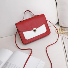 Muat gambar ke penampil Galeri, 【DPS1688】498-女式包包2020新款撞色锁扣斜挎小方包时尚休闲手提包手机包现货潮
