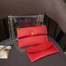 Muat gambar ke penampil Galeri, 【DPS1688】509-女式包包2020新款透明链条斜挎子母包时尚休闲手机包赠品礼品小包
