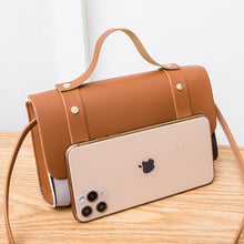 Muat gambar ke penampil Galeri, 【DPS1688】508-女式迷你小包包2020新款双搭扣撞色格纹斜挎小方包时尚休闲手机包
