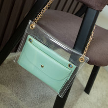 Muat gambar ke penampil Galeri, 【DPS1688】509-女式包包2020新款透明链条斜挎子母包时尚休闲手机包赠品礼品小包
