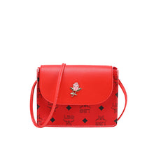 Muat gambar ke penampil Galeri, 【DPS1688】539-女士小包包2020新款撞色玫瑰标印花小方包时尚简易手机包现货直销
