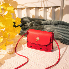 Muat gambar ke penampil Galeri, 【DPS1688】539-女士小包包2020新款撞色玫瑰标印花小方包时尚简易手机包现货直销
