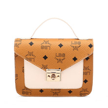 Muat gambar ke penampil Galeri, 【DPS1688】562-女式小方包2020新款英文印花撞色锁扣单肩包时尚百搭手机包小包包
