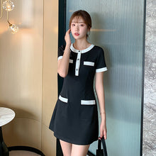 Muat gambar ke penampil Galeri, 【DPS1688】L1404RX-夏装2020新款女连衣裙收腰显瘦 气质裙子小个子轻熟风短裙A字裙潮
