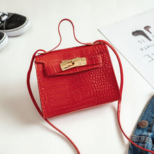 Muat gambar ke penampil Galeri, 【DPS1688】582-女包2020新款鳄鱼皮锁扣凯莉包小方包时尚韩休闲手机包小包包现货

